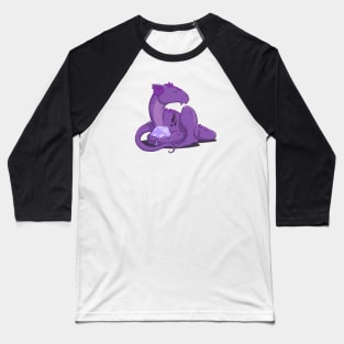 Amethyst Dragon d20 Baseball T-Shirt